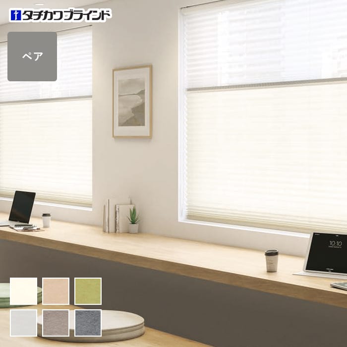 プリーツスクリーン 制電 タチカワブラインド ペルレ ハツホ ペア【掲載品番】PS-TB-P2609