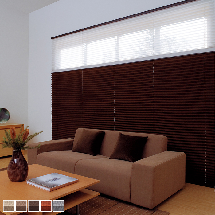 送料無料！立川機工 tapio タピオ プリーツスクリーン シースルー クロップ TP-651〜652 標準タイプ コード式