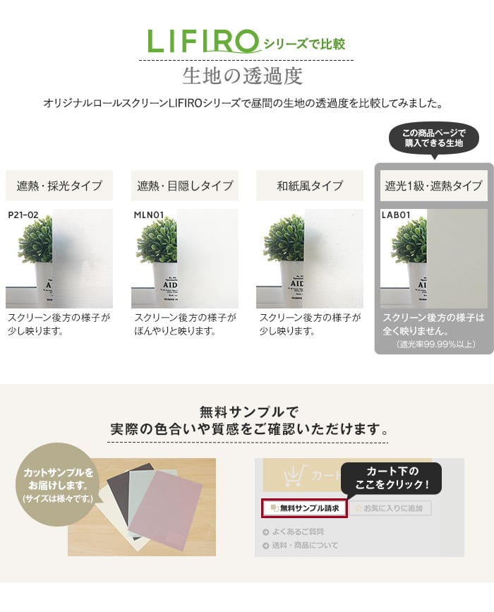 RESTAオリジナル LIFIRO リフィロ 遮光1級・遮熱タイプ
