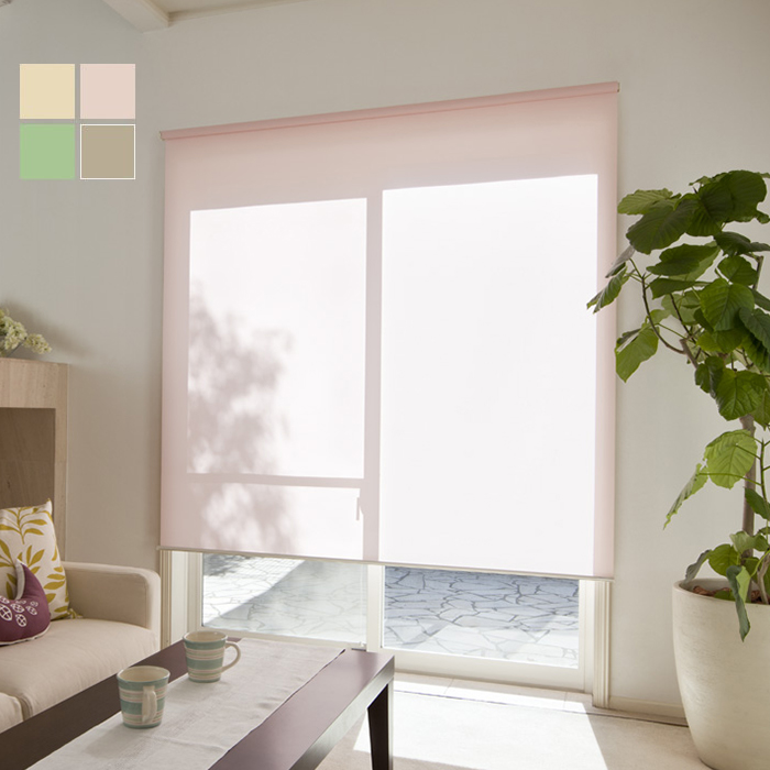 ロールスクリーン 遮光 ティオリオ 60幅 プルコード式 幅60cm×高さ180