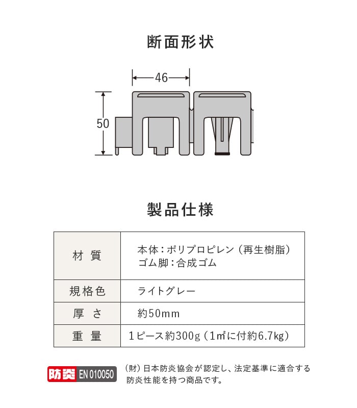 テラモト エコTKブロックスノコ 450×100 1ピース