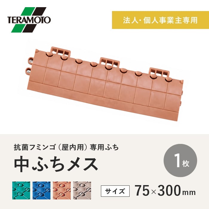 【法人・個人事業主様専用】テラモト 抗菌フミンゴ(屋内用) 専用ふち 中ふちメス 75×300 1枚