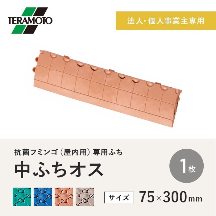 【法人・個人事業主様専用】テラモト 抗菌フミンゴ(屋内用) 専用ふち 中ふちオス 75×300 1枚