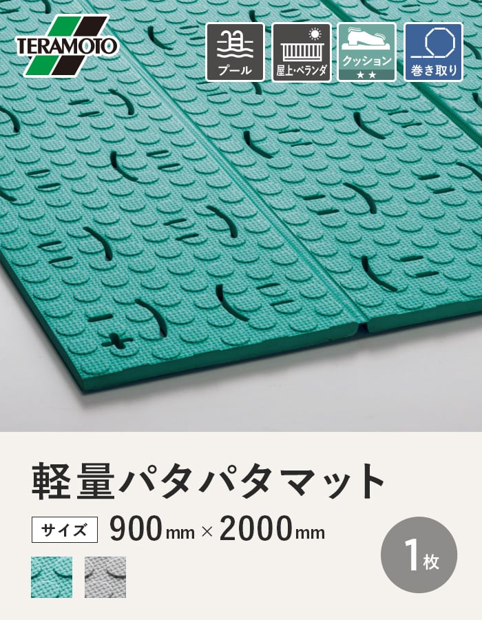 テラモト 軽量パタパタマット 900×2000 1枚