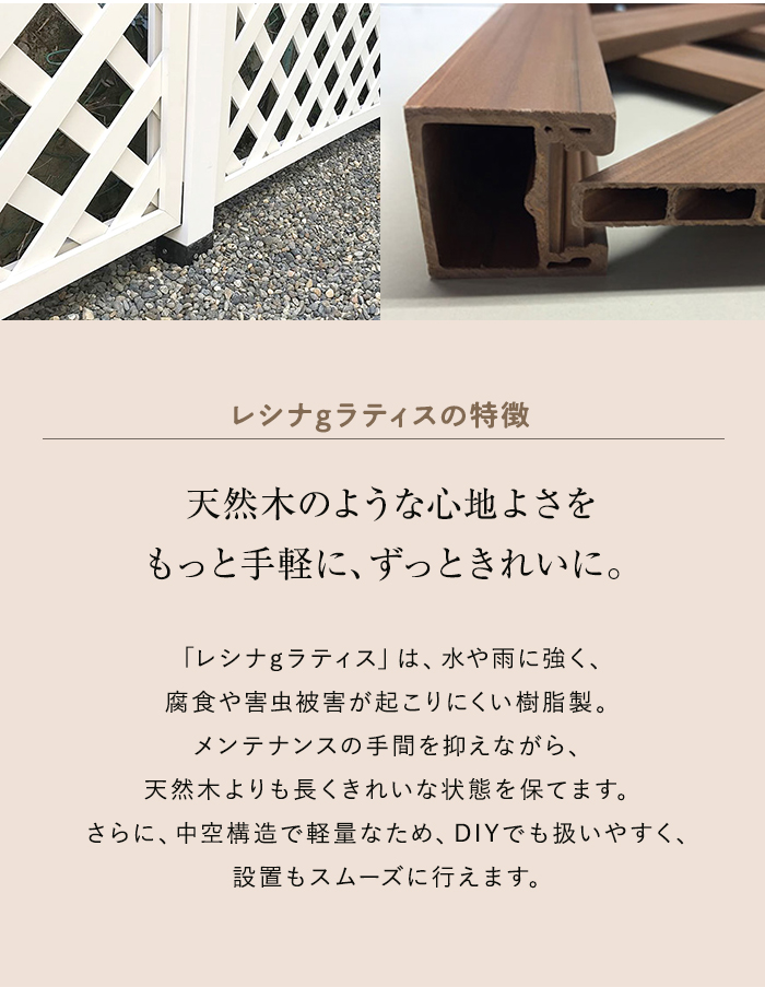 レシナgラティスの特長