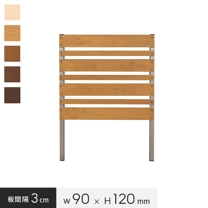 お庭の目隠し、ガーデニングに! 本格DIY【樹脂製】パネルフェンス単体 マルチボーダー 3cm間隔 幅90×高さ120cm