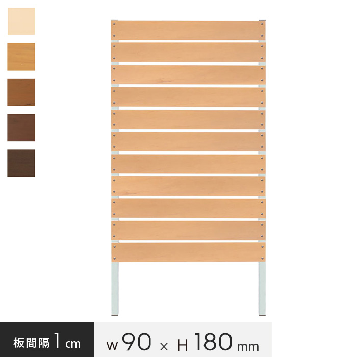 お庭の目隠し ガーデニングに 本格diy 樹脂製 パネルフェンス単体 スタンダード 1cm間隔 幅90 高さ180cm Resta