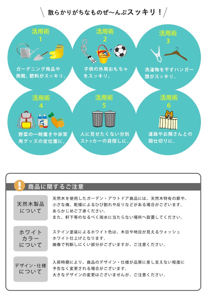 商品に関するご注意
