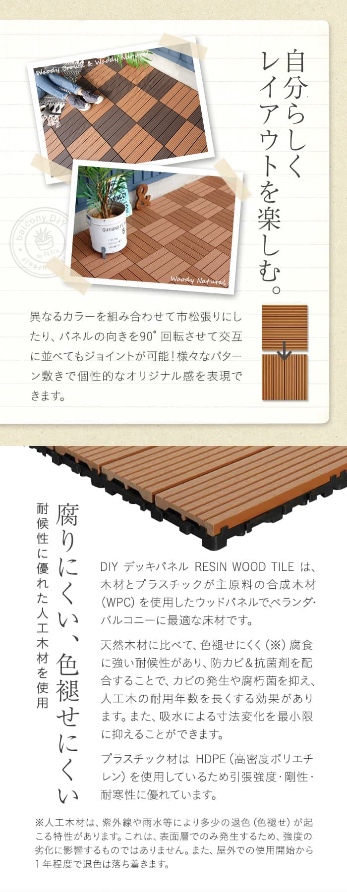 置いて、つなげて、敷いていくだけ。