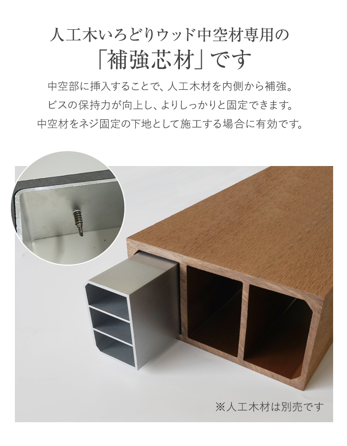 いろどりウッド 中空材専用 補強材(芯材) 200×100用