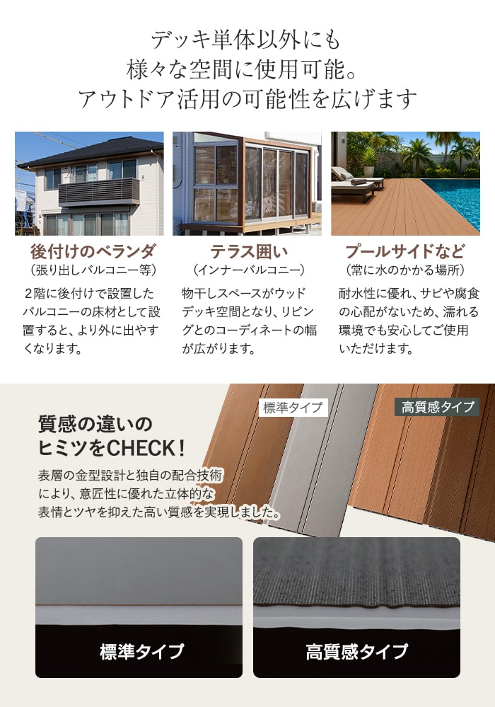セキスイ エスロン 2層デッキ材 高質感タイプ 2m×3枚入 MG-300JB 高耐候 樹脂製