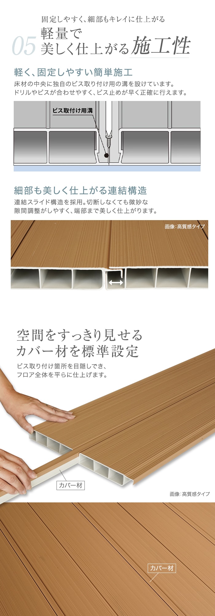 セキスイ エスロン 2層デッキ材 標準タイプ グレーシルバー色（GS） 2m×3枚入 HG-300JB 高耐候 樹脂製