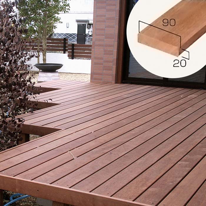 ウッドデッキ 超短尺ウリン 無塗装 20×90×1000 | DIYショップRESTA