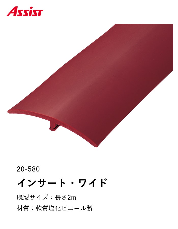 カーペット見切り 軟質塩化ビニール インサート 20-580 既製サイズ 2m
